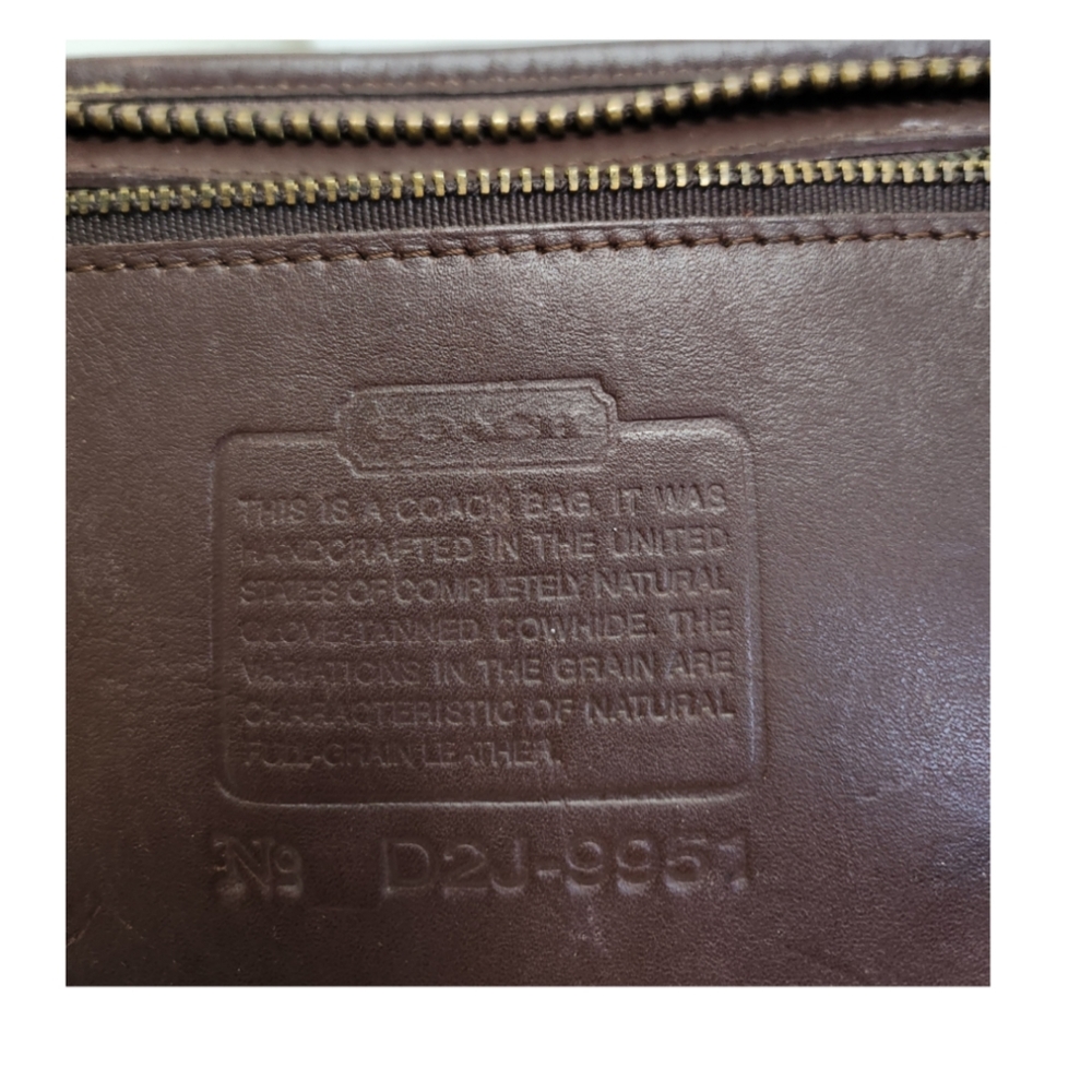 VINTAGE COACH D2J-9951 BROWN LEATHER NYC SADDLE BAG - Picture 9 of 12